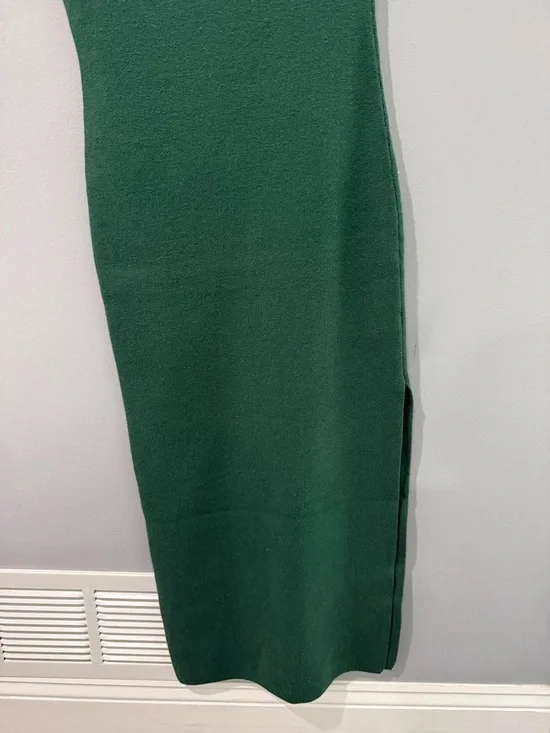 Petal & Pup One-Shoulder Dark Green Midi Dress - Picture 5 of 6